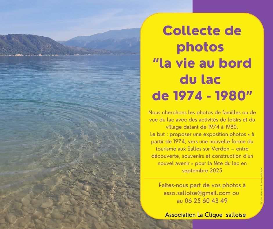 Collecte de photos “la vie au bord du lac de 1975 - 1980”