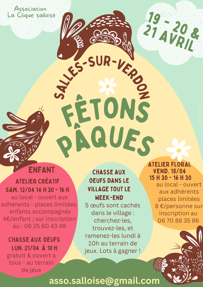 Programme Paques